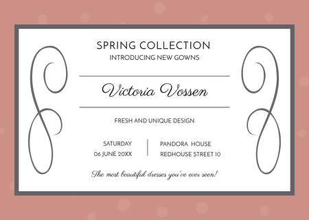 Fashion Spring Collection Advertisement Flyer A6 Horizontal Design Template