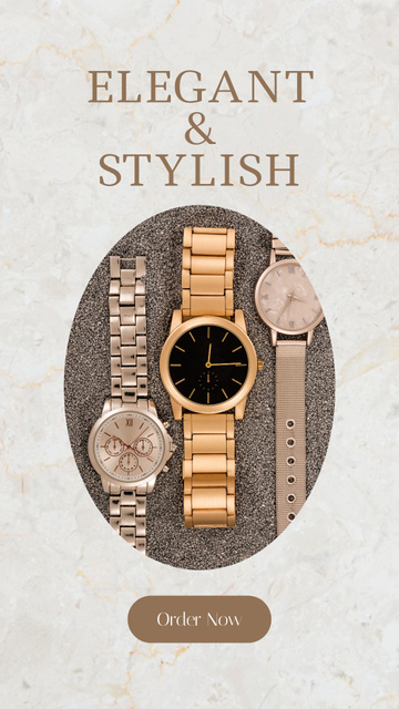 Elegant Watches Sale Offer Instagram Story Design Template