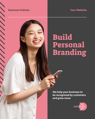 Designvorlage Agenturdienste für digitales Marketing mit Branding für Instagram Post Vertical