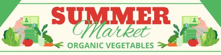 Designvorlage Verkauf von Gemüse der Saison auf dem Bauernmarkt für Twitter