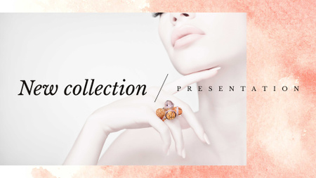 Jewelry Sale Woman in New Collection Rings FB event cover Design Template