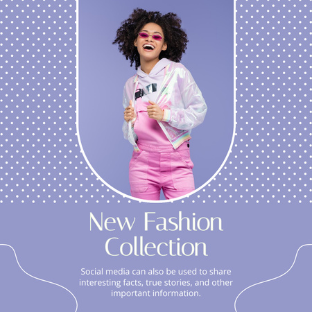 Plantilla de diseño de Young Woman in White Jacket for New Fashion Collection  Instagram 