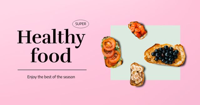 Healthy Food Offer Facebook AD tervezősablon