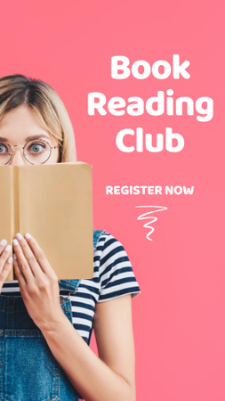 Book Reading Club Ad Instagram Story Modelo de Design