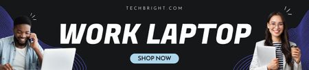 Offer of Laptops for Work in Office Ebay Store Billboard Design Template