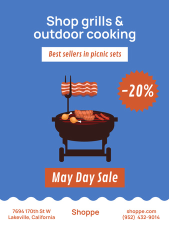 May Day Sale Announcement Poster 36x48in Design Template