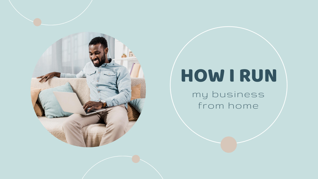 Running a Small Business from Home Youtube Thumbnail Design Template