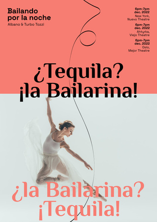 Ballet Show Announcement Poster tervezősablon