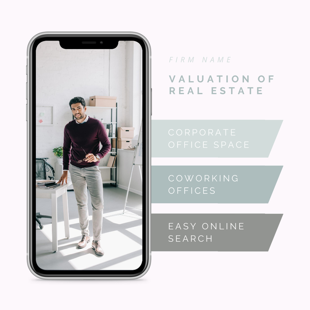 Valuation of Real Estate Instagram Šablona návrhu