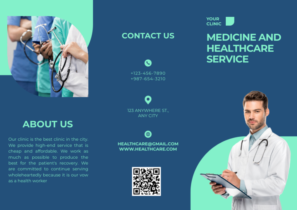 Szablon projektu Best Medical Center Service Offer Brochure