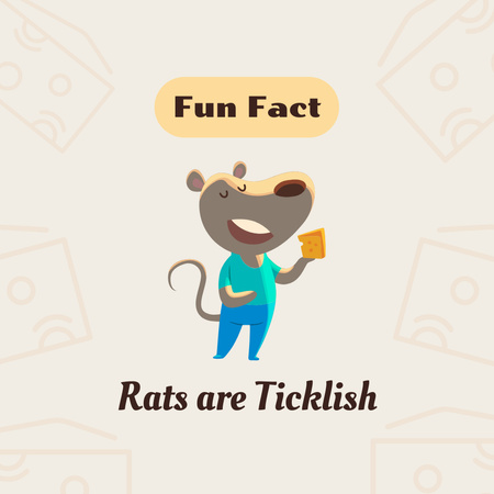 Designvorlage fun fact über ratten für Instagram