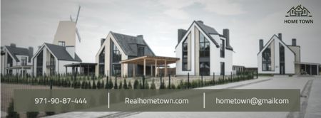 Plantilla de diseño de Buy Your Dream House with  Real Estate Agency Facebook cover 