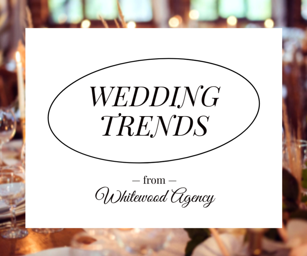 Designvorlage Wedding Event Agency Ad with Trends für Medium Rectangle