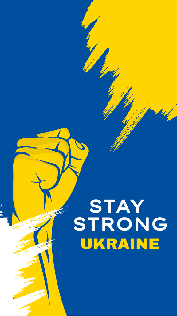Stay Strong Ukraine Instagram Story – шаблон для дизайну