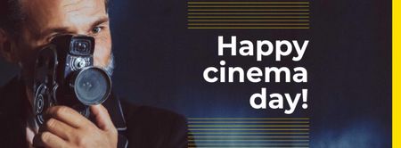 Cinema Day Announcement with Movie Maker Facebook cover Design Template