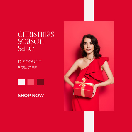 Designvorlage Christmas Season Sale für Instagram