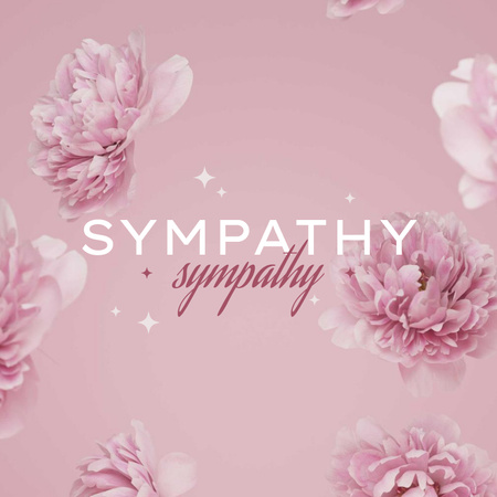 Designvorlage Tender Pink Peonies Flowers für Album Cover