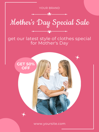 Modèle de visuel Annonce de vente spéciale pour la fête des mères - Poster US