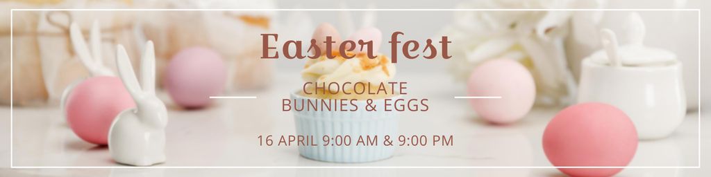 Ontwerpsjabloon van Twitter van Easter Fest with Treats and Fun