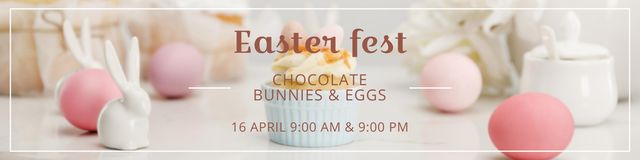 Ontwerpsjabloon van Twitter van Easter Fest with Treats and Fun