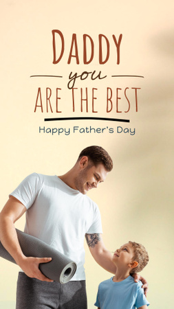 Happy Father and Son Spending Time Together Instagram Video Story Design Template