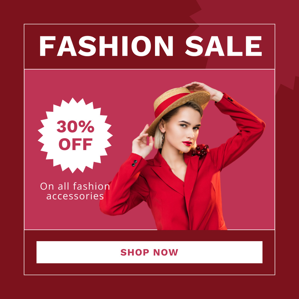 Ontwerpsjabloon van Instagram van Fashion Sale Announcement with Discount