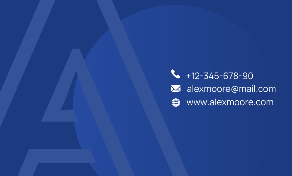 IT Specialist Services Offer on Blue Business Card 91x55mm – шаблон для дизайна
