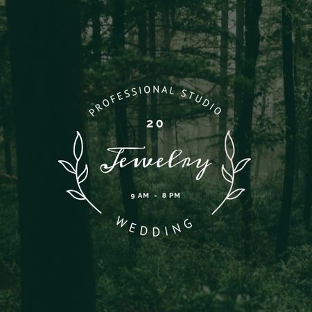 Wedding Celebration Announcement Logo Design Template