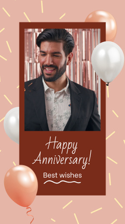 Best Wishes And Congrats On Anniversary TikTok Video Design Template