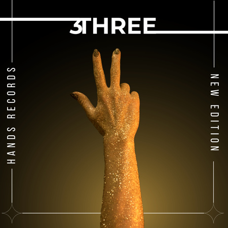 Template di design Album Cover Presentation with Hand Album Cover