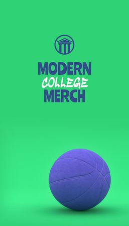 Modern College Merch Promotion Business Card US Vertical Design Template