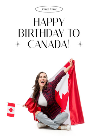 Happy Canada Day Poster tervezősablon