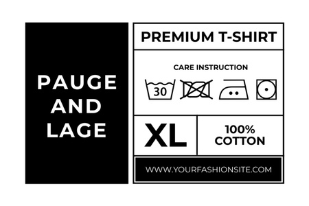 Premium T-Shirt Etiketi Label Tasarım Şablonu