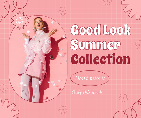 Coleção de verão de looks elegantes Facebook Modelo de Design
