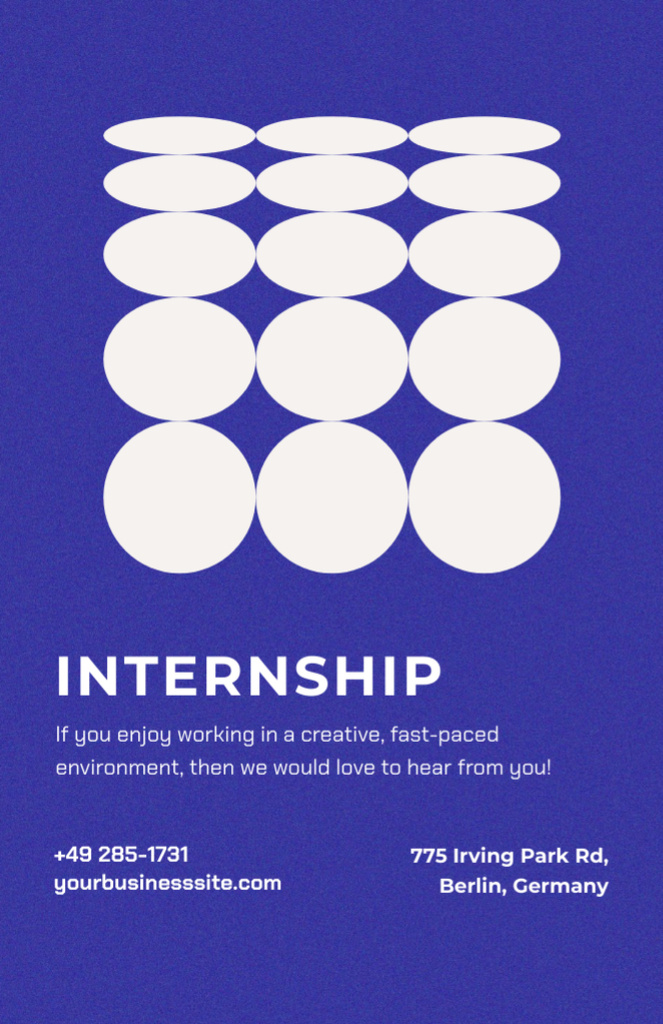 Job Training Announcement with Internship Program Flyer 5.5x8.5in Design Template