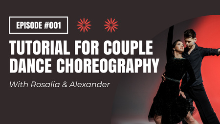 Reklama na výukový program pro párovou choreografii Youtube Thumbnail Šablona návrhu