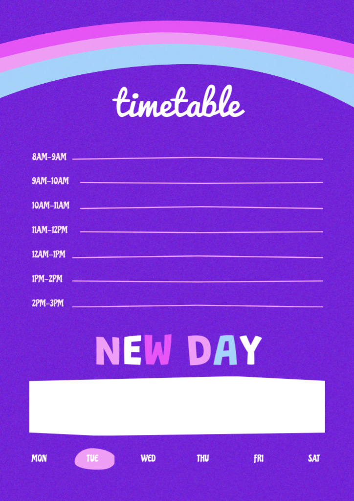 Designvorlage Daily Planner Timetable für Schedule Planner