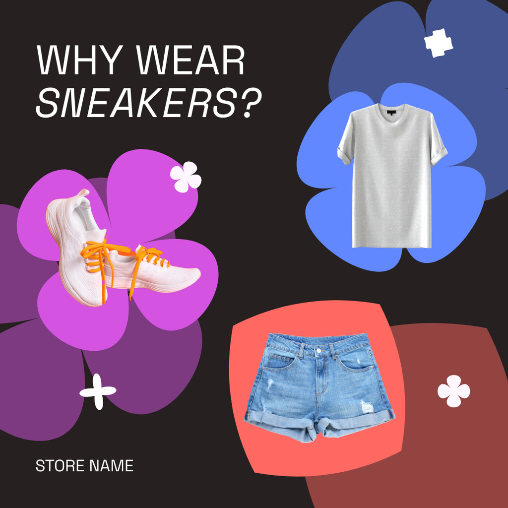 Stylish Outfit with Sneakers Instagram Tasarım Şablonu