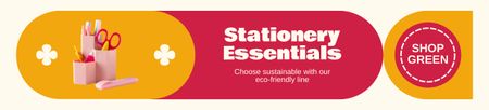 Choose Sustainable Stationery Essentials Ebay Store Billboard Design Template