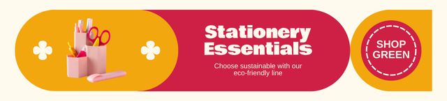 Modèle de visuel Choose Sustainable Stationery Essentials - Ebay Store Billboard