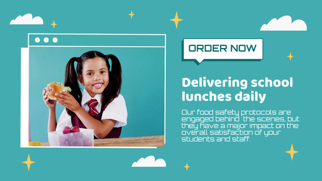 Plantilla de diseño de School Food Ad Full HD video 