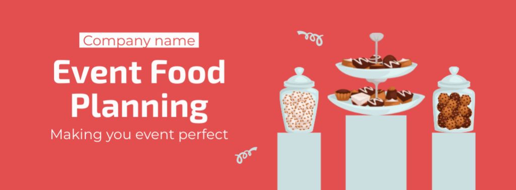 Designvorlage Food Planning for Perfect Events für Facebook cover