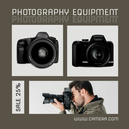 Ontwerpsjabloon van Instagram van Photography Equipment Sale Offer