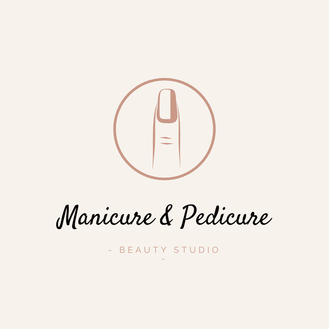 Szablon projektu Manicure And Pedicure Offer with Fingernail Illustration Logo