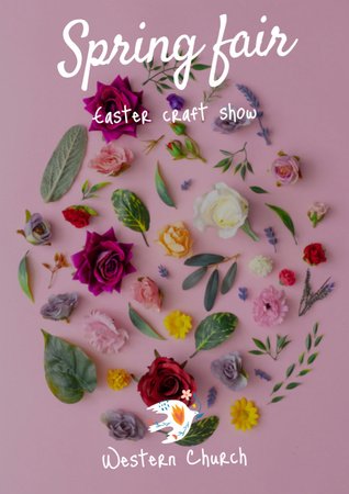 Template di design Spring Festive Market with Craft Show Flyer A4