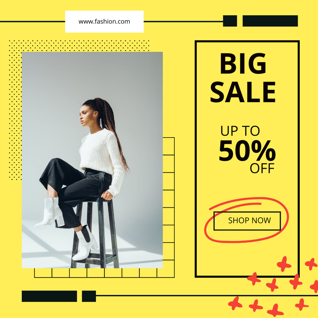 Female Clothing Sale Instagram Modelo de Design