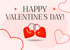 Valentine's Day Greeting with Heart-Shaped Locks