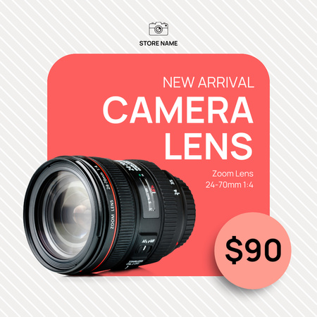 Ontwerpsjabloon van Instagram van Camera Lenses for Sale