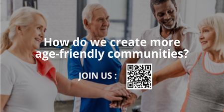 Creation Of Age-friendly Communities With Sport Trainings Twitter Design Template