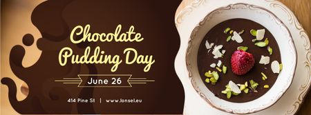 Ontwerpsjabloon van Facebook cover van Chocolade pudding dag